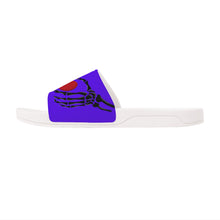 Load image into Gallery viewer, Ti Amo I love you - Exclusive Brand - Dark Purple - Skeleton Hands with Heart -  Slide Sandals - White Soles
