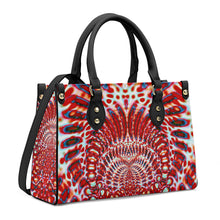 Load image into Gallery viewer, Ti Amo I love you - Exclusive Brand - Thunderbird - Tie-Dye Pattern -- Luxury Womens PU Tote Bag - Black Straps
