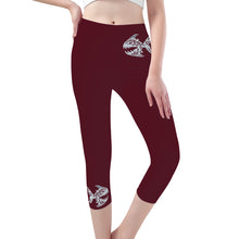 Load image into Gallery viewer, Ti Amo I love you -  Exclusive Brand - Heath - Womens / Teen Girls  / Womens Plus Size  - Angry Fish - Capri Yoga Leggings - Sizes XS-3XL
