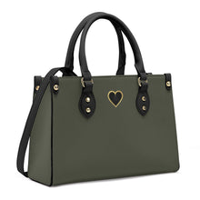 Load image into Gallery viewer, Ti Amo I love you - Exclusive Brand - Rifle Green - Luxury Womens PU Tote Bag - Black Straps
