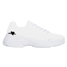 Load image into Gallery viewer, Ti Amo I love you - Exclusive Brand - White - Black Heart - Chunky Sneakers - White Soles
