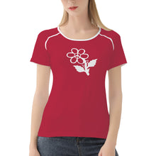 Load image into Gallery viewer, Ti Amo I love you - Exclusive Brand - Brick Red - White Daisy - Women&#39;s T shirt - Dizes XS-2XL
