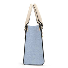 Load image into Gallery viewer, Ti Amo I love you - Exclusive Brand - Cloudy Blue Denim - Luxury Womens PU Tote Bag - Cream Straps
