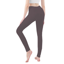 Load image into Gallery viewer, Ti Amo I love you - Exclusive Brand  - Wenge -  White Daisy -  Yoga Leggings
