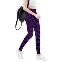 Load image into Gallery viewer, Ti Amo I love you - Exclusive Brand  - Black with Honey Flower Pattern -  Yoga Leggings
