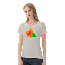 Load image into Gallery viewer, Ti Amo I love you - Exclusive Brand  - Swirl - Hawaiian Flower - Women&#39;s T shirt
