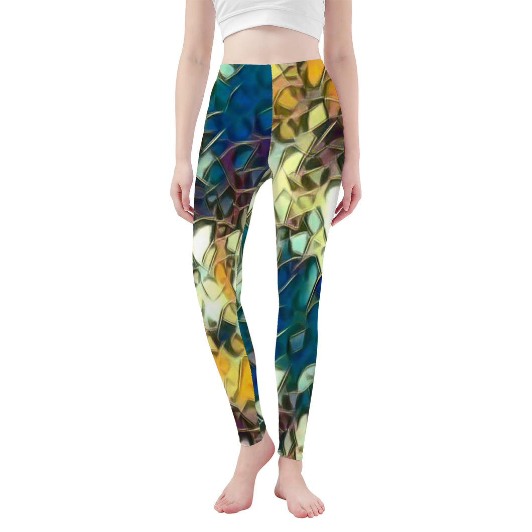 Ti Amo I love you  - Exclusive Brand  - Stained Glass - Yoga Leggings