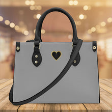 Load image into Gallery viewer, Ti Amo I love you - Exclusive Brand - Silver Chalice - Luxury Womens PU Tote Bag - Black Straps
