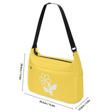 Load image into Gallery viewer, Ti Amo I love you - Exclusive Brand - Mustard Yellow - White Daisy -  Journey Computer Shoulder Bag
