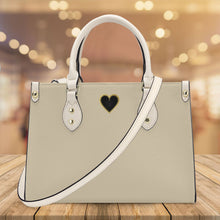 Load image into Gallery viewer, Ti Amo I love you - Exclusive Brand  - Grain Brown - Luxury Womens PU Tote Bag - Cream Straps
