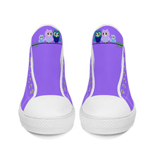 Load image into Gallery viewer, Ti Amo I love you  - Exclusive Brand  - Heliotrope 3 - High-Top Canvas Shoes  - White Soles
