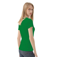 Load image into Gallery viewer, Ti Amo I love you - Exclusive Brand - Fun Green - White Daisy - Women&#39;s T shirt
