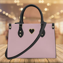 Load image into Gallery viewer, Ti Amo I love you - Exclusive Brand - Pinkish Grey - Luxury Womens PU Tote Bag - Black Straps
