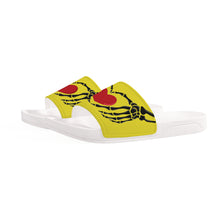 Load image into Gallery viewer, Ti Amo I love you - Exclusive Brand - Sunflower - Skeleton Hands with Heart -  Slide Sandals - White Soles
