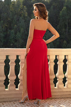 Load image into Gallery viewer, Red - Strapless Split Maxi Dress - Sizes XS-XL Ti Amo I love you
