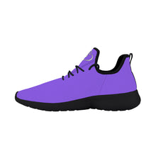 Load image into Gallery viewer, Ti Amo I love you - Exclusive Brand - Heliotrope 3 - Double White Heart -  Lightweight Mesh Knit Sneaker - Black Soles
