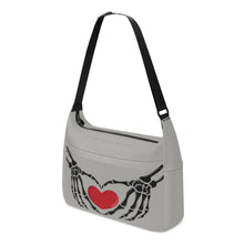 Load image into Gallery viewer, Ti Amo I love you - Exclusive Brand - Delta - Skeleton Heart Hands  -  Journey Computer Shoulder Bag
