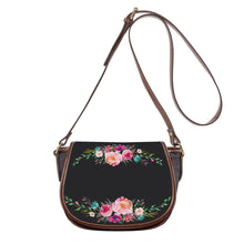 Load image into Gallery viewer, Ti Amo I love you - Exclusive Brand - Heavy Metal - Front &amp; Top Floral Swag - Saddle Bag
