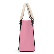 Load image into Gallery viewer, Ti Amo I love you - Exclusive Brand - Pastel Magenta - Luxury Womens PU Tote Bag - Cream Straps
