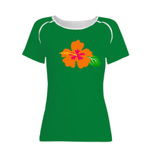 Load image into Gallery viewer, Ti Amo I love you - Exclusive Brand - Fun Green - Hawaiian Flower - Women&#39;s T shirt - Sizes XS-2XL
