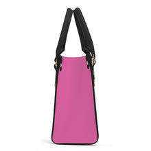 Load image into Gallery viewer, Ti Amo I love you - Exclusive Brand - Thulian Pink - Luxury Womens PU Tote Bag - Black Straps
