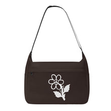 Load image into Gallery viewer, Ti Amo I love you - Exclusive Brand - Cocoa Brown - White Daisy - Journey Computer Shoulder Bag
