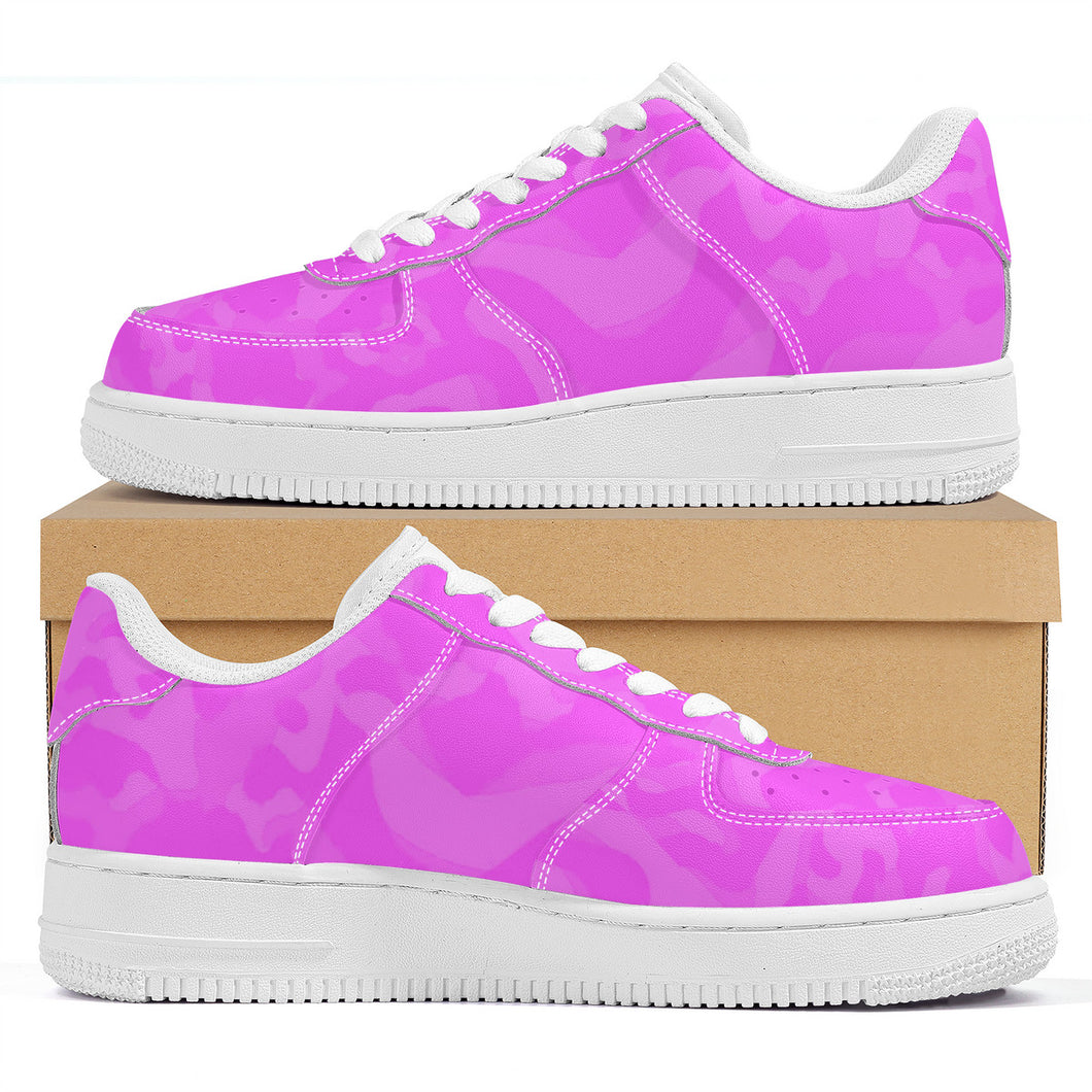 Ti Amo I love you - Exclusive Brand  - Deep Lavender Magenta Camouflage - Low Top Unisex Sneakers