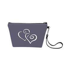 Load image into Gallery viewer, Ti Amo I love you- Exclusive Brand - Dolhpin - Double White Heart - Sling Cosmetic Bag
