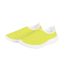 Load image into Gallery viewer, Ti Amo I love you - Exclusive Brand - Sandy Yellow - Double White Heart - Women&#39;s Mesh Running Shoes - White Soles
