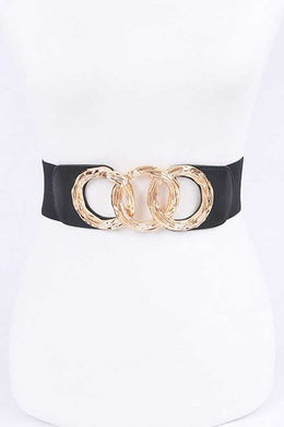 Round Buckle Fashion Elastic Belt Ti Amo I love you