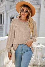 Load image into Gallery viewer, Round Neck Long Sleeve Top Ti Amo I love you
