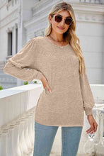 Load image into Gallery viewer, Round Neck Long Sleeve Top Ti Amo I love you
