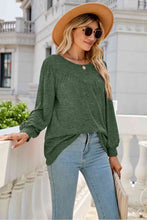 Load image into Gallery viewer, Round Neck Long Sleeve Top Ti Amo I love you
