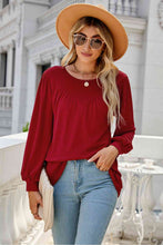 Load image into Gallery viewer, Round Neck Long Sleeve Top Ti Amo I love you
