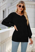 Load image into Gallery viewer, Round Neck Long Sleeve Top Ti Amo I love you
