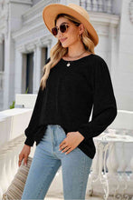 Load image into Gallery viewer, Round Neck Long Sleeve Top Ti Amo I love you
