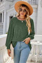 Load image into Gallery viewer, Round Neck Long Sleeve Top Ti Amo I love you
