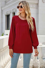 Load image into Gallery viewer, Round Neck Long Sleeve Top Ti Amo I love you
