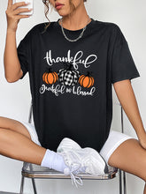 Load image into Gallery viewer, Round Neck Short Sleeve Fall Season Graphic T-Shirt Ti Amo I love you
