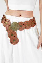 Load image into Gallery viewer, Round Shape PU Leather Belt Ti Amo I love you
