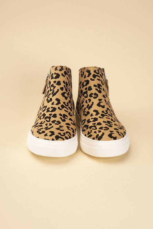 Route-S High Top Leopard Sneakers Ti Amo I love you