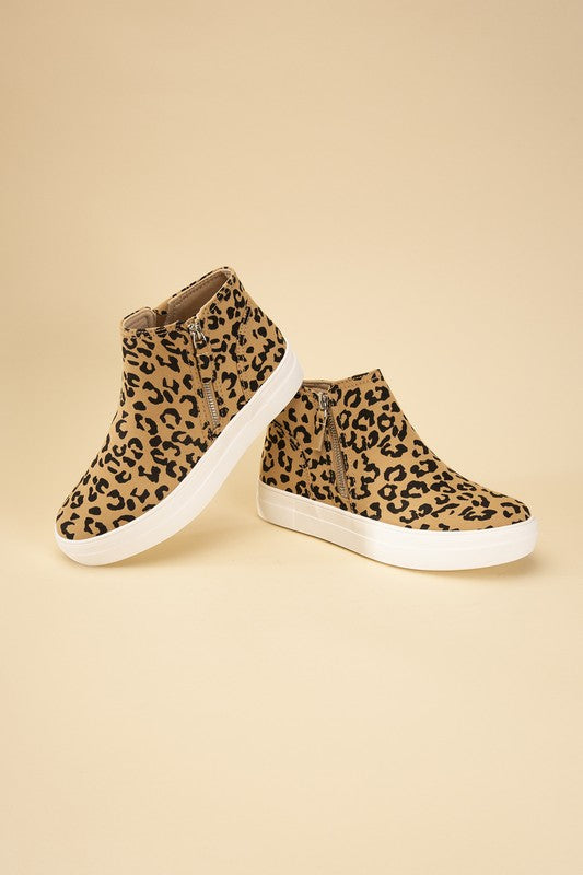 Route-S High Top Leopard Sneakers Ti Amo I love you