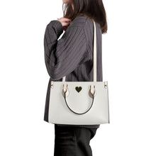 Load image into Gallery viewer, Ti Amo I love you - Exclusive Brand - Linen - Luxury Womens PU Tote Bag - Cream Straps
