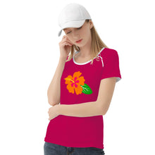 Load image into Gallery viewer, Ti Amo I love you - Exclusive Brand - Lipstick 2 - Hawaiian Flower - Women&#39;s T shirt - Sizes XS-2XL
