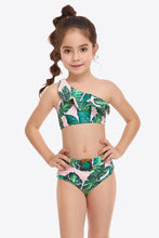 Load image into Gallery viewer, Ruffled One-Shoulder Buckle Detail Two-Piece Swim Set Ti Amo I love you
