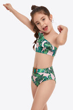 Load image into Gallery viewer, Ruffled One-Shoulder Buckle Detail Two-Piece Swim Set Ti Amo I love you
