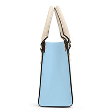 Load image into Gallery viewer, Ti Amo I love you - Exclusive Brand - Regent St Blue - Luxury Womens PU Tote Bag - Cream Straps
