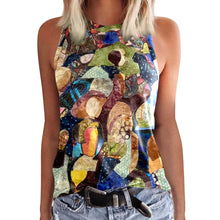 Load image into Gallery viewer, Womens - Stitching Tank Tops Streetwear Sleeveless Vest  Oversized Off Shoulder Camisole
