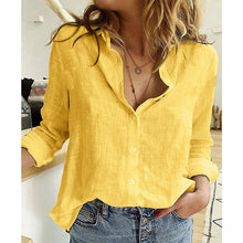 Load image into Gallery viewer, Womens - Button Loose Long Sleeve Oversized Shirt - Autumn Blouses
