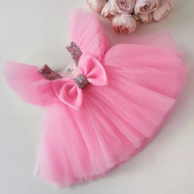 Load image into Gallery viewer, Toddler / Kids - Girls - Flower Puff Sleeve Birthday Party Wedding Fairy Princess Dress
